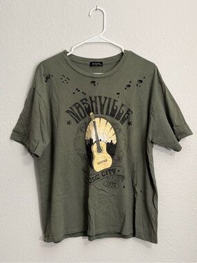 Zutter Olive 'Nashville Music City' Short Sleeve Tee